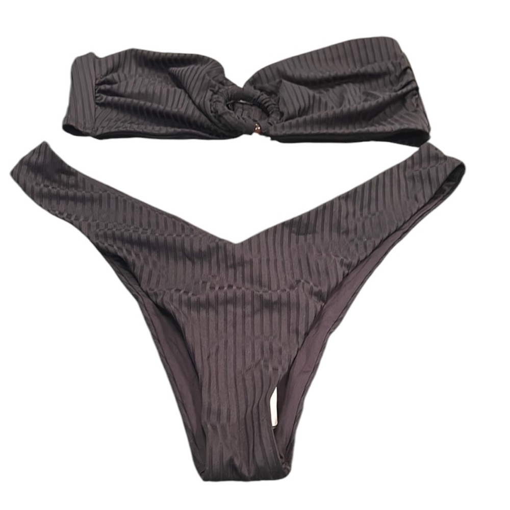 Toluca Black Strapless Bikini